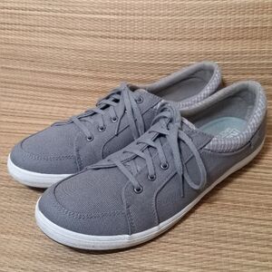 Keds gray women's 10 canvas flat sneakers shoes vintage style comfort ortholite